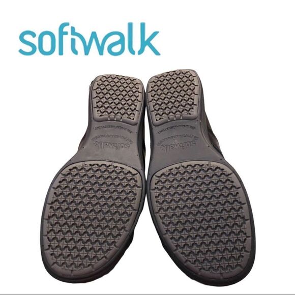 NEW SoftWalk Meredith Sport Women's Black Leather Clogs 7W - Picture 6 of 6